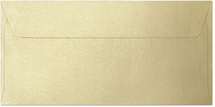 Конверты Pearl DL E65, 110x220 мм, 10 шт., металлизированное золото цена и информация | Тетради и бумажные товары | kaup24.ee
