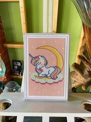 Teemantmosaiigi komplekt 20x30 cm. "Dreaming Baby Unicorn" цена и информация | Алмазная мозаика | kaup24.ee