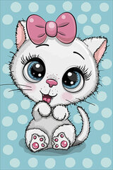 Teemantmosaiigi komplekt 20x30 cm. "Cute Kitten" hind ja info | Teemantmaalid, teemanttikandid | kaup24.ee