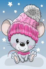 Алмазная мозаика 20x30 cm.  "Baby Mouse" цена и информация | Алмазная мозаика | kaup24.ee