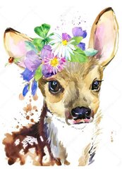 Teemantmosaiigi komplekt 30x40 cm. "Little Deer" цена и информация | Алмазная мозаика | kaup24.ee