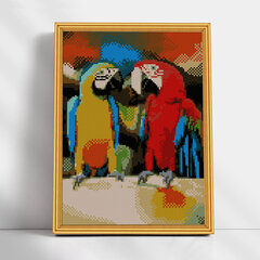 Алмазная мозаика 30x40 cm.  "Ara Parrots" цена и информация | Алмазная мозаика | kaup24.ee