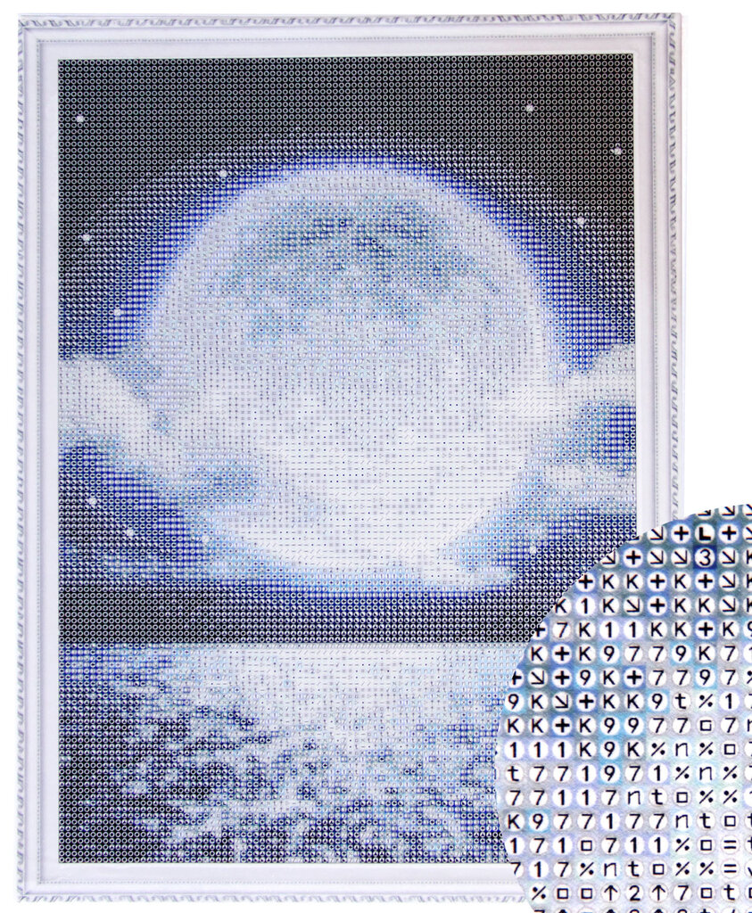 Teemantmosaiigi komplekt 30x40 cm. "Charming full moon" цена и информация | Teemantmaalid, teemanttikandid | kaup24.ee