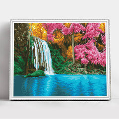 Teemantmosaiigi komplekt 40x50 cm. "Waterfall Landscape" hind ja info | Teemantmaalid, teemanttikandid | kaup24.ee