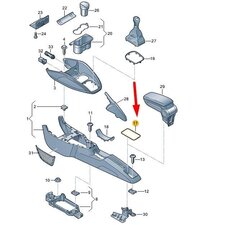 Audi A1 8X keskkonsooli kummist sisend must originaal 8X0863416 hind ja info | Lisaseadmed | kaup24.ee