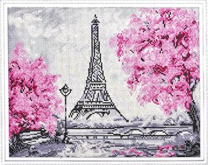 Алмазная мозаика 40x50 cm.  "Eiffel Tower in Bloom" цена и информация | Алмазная мозаика | kaup24.ee