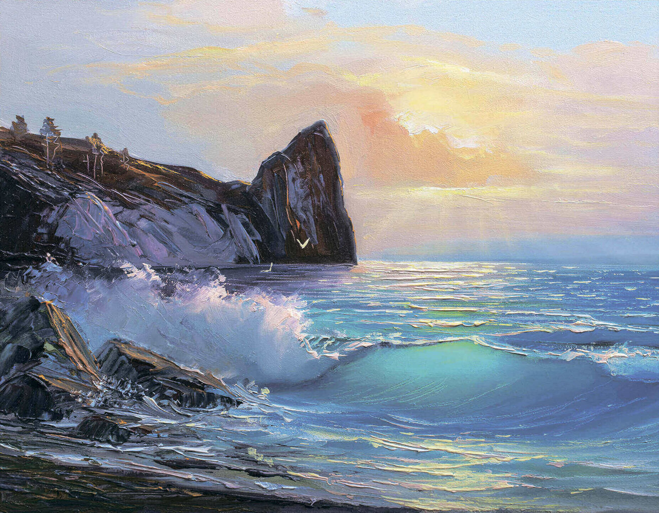 Teemantmosaiigi komplekt 40 x 50 cm, "Coastal Landscape" цена и информация | Teemantmaalid, teemanttikandid | kaup24.ee