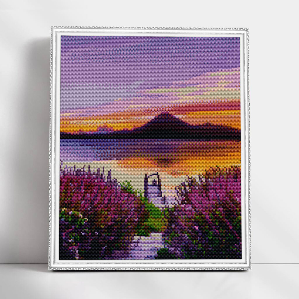 Teemantmosaiigi komplekt 40 x 50 cm, "Lilac Sunset" цена и информация | Teemantmaalid, teemanttikandid | kaup24.ee