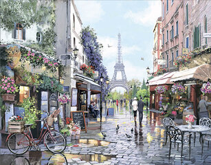 Алмазная мозаика 40x50 cm.  "Paris in Spring" цена и информация | Алмазная мозаика | kaup24.ee