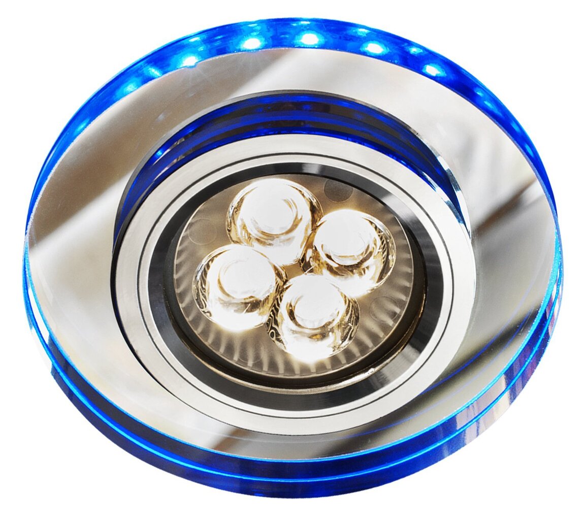 Süvistatav valgusti Candellux SS-23, kroom/sinine/läbipaistev цена и информация | Süvistatavad ja LED valgustid | kaup24.ee