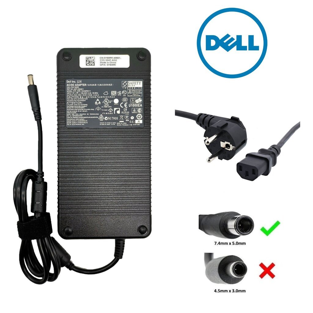 Dell AC adapter 330W 16.9A koos EU PC kaabliga цена и информация | Sülearvutite laadijad | kaup24.ee