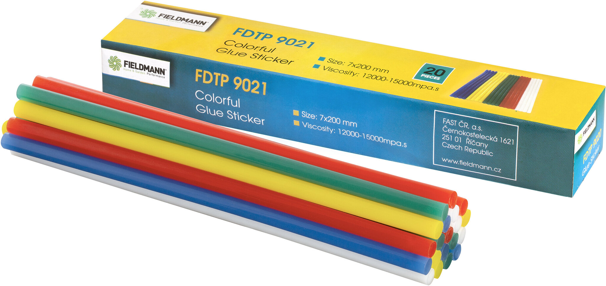 Värvilised liimipulgad FIELDMANN, 7x200, 20 tk. hind ja info | Käsitööriistad | kaup24.ee