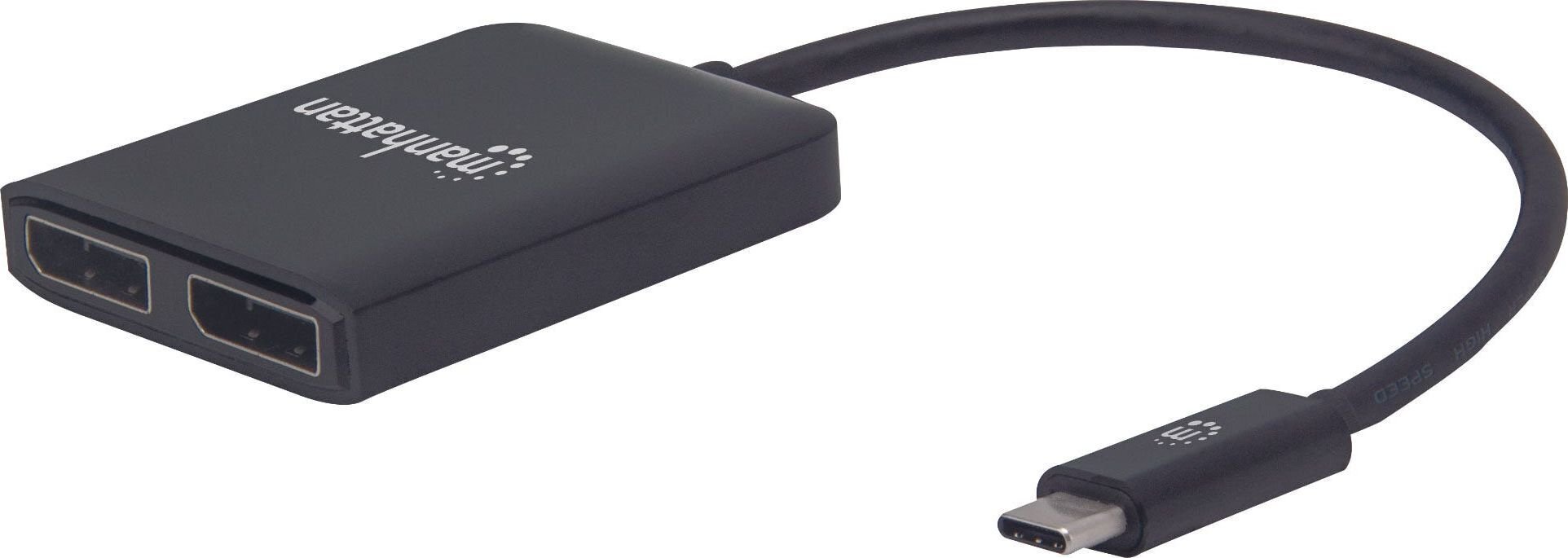 Adapteri jaotur Manhattan USB-C kuni 2X DisplayPort MST 4K HUB цена и информация | USB jagajad, adapterid | kaup24.ee