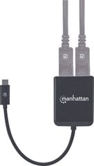 Adapteri jaotur Manhattan USB-C kuni 2X DisplayPort MST 4K HUB hind ja info | Manhattan Arvutid ja IT- tehnika | kaup24.ee