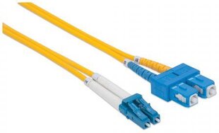 Оптоволоконный кабель Intellinet OS2 9/125 SM SC-LC Duplex 2 м цена и информация | Кабели и провода | kaup24.ee