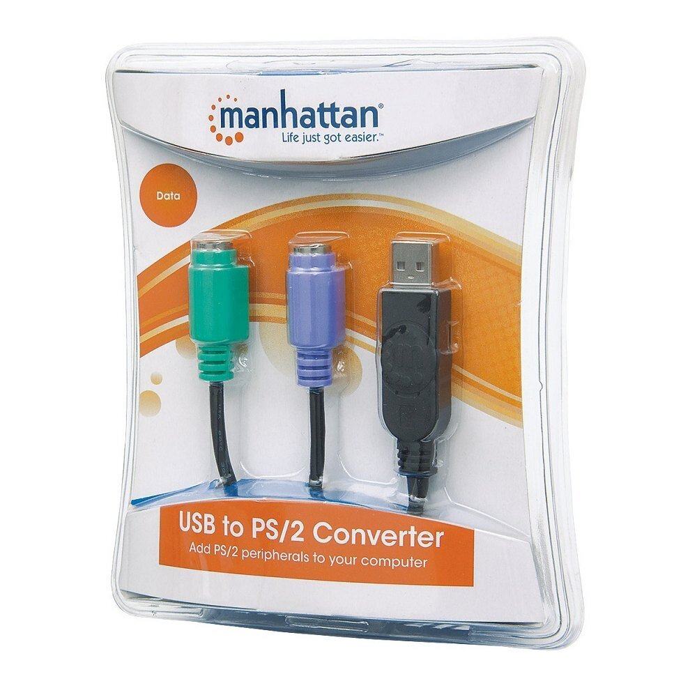 Manhattan, USB/PS2, 19.5 cm hind ja info | Kaablid ja juhtmed | kaup24.ee