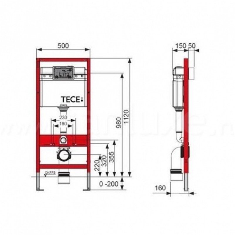 Varjatud raam TECEprofil® 9 400 008 hind ja info | WC-poti tarvikud | kaup24.ee