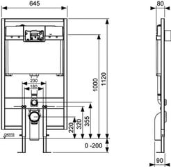 Varjatud raam Tece Profil 9 300 040 hind ja info | WC-poti tarvikud | kaup24.ee