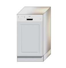Лицевая часть посудомоечной машины Natalia White Gloss, белый цена и информация | Кухонные шкафчики | kaup24.ee