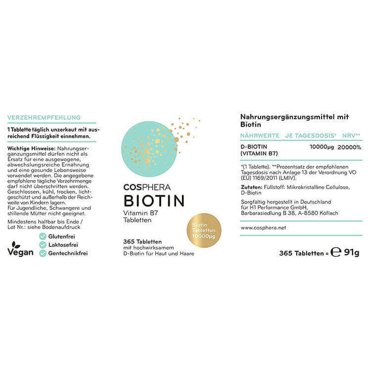 Biotiin Cosphera цена и информация | Vitamiinid, toidulisandid, ilu preparaadid | kaup24.ee