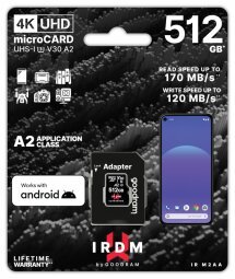 Goodram 512GB microSDXC + Adapter hind ja info | Fotoaparaatide mälukaardid | kaup24.ee