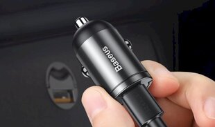 Baseus VCHX-B0G Tiny Star Quick Charge Car Charger USB-C 30W Gray (Damaged Package) hind ja info | Mobiiltelefonide laadijad | kaup24.ee