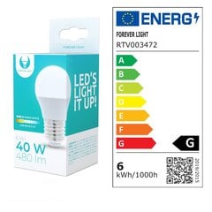 Forever Light LED pirn E27 G45 6W 230V 3000K 480lm hind ja info | Lambipirnid, lambid | kaup24.ee