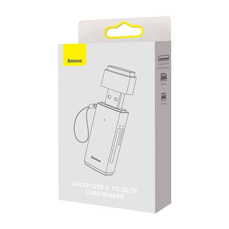 Baseus Lite Series SD/TF memory card reader, USB (gray) hind ja info | USB jagajad, adapterid | kaup24.ee