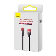 Baseus MVP2 USB-C to USB-C Cable, 100W, 1m (Black / Red) hind ja info | Mobiiltelefonide kaablid | kaup24.ee