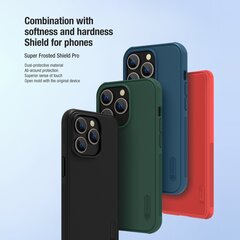 Nillkin Super Frosted PRO Back Cover for Apple iPhone 14 Pro Deep Green (Without Logo Cutout) цена и информация | Чехлы для телефонов | kaup24.ee