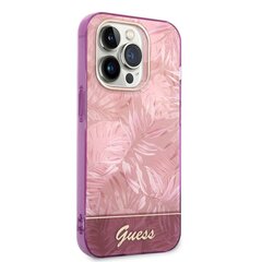 Guess PC/TPU Jungle Case for iPhone 14 Pro Pink hind ja info | Telefoni kaaned, ümbrised | kaup24.ee