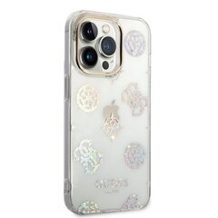 Guess PC/TPU Peony Glitter Case for iPhone 14 Pro White цена и информация | Чехлы для телефонов | kaup24.ee