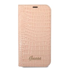 Guess PU Croco with Metal Camera Outline Book Case for iPhone 14 Plus Pink цена и информация | Чехлы для телефонов | kaup24.ee