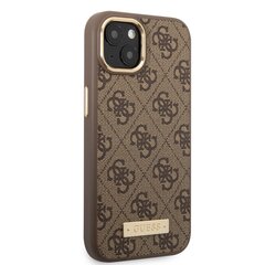 Guess PU 4G MagSafe Compatible Case for iPhone 14 Brown цена и информация | Чехлы для телефонов | kaup24.ee