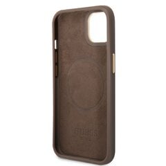 Guess PU 4G MagSafe Compatible Case for iPhone 14 Brown hind ja info | Telefoni kaaned, ümbrised | kaup24.ee