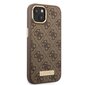 Guess PU 4G MagSafe Compatible Case for iPhone 14 Plus Brown цена и информация | Telefoni kaaned, ümbrised | kaup24.ee