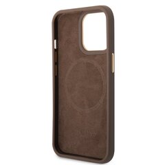 Guess PU 4G MagSafe Compatible Case for iPhone 14 Pro Brown hind ja info | Telefoni kaaned, ümbrised | kaup24.ee
