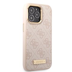 Guess PU 4G MagSafe Compatible Case for iPhone 14 Pro Pink цена и информация | Чехлы для телефонов | kaup24.ee