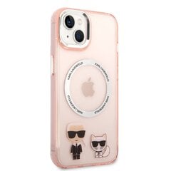 Karl Lagerfeld MagSafe Compatible Case Karl and Choupette for iPhone 14 Plus Pink hind ja info | Telefoni kaaned, ümbrised | kaup24.ee