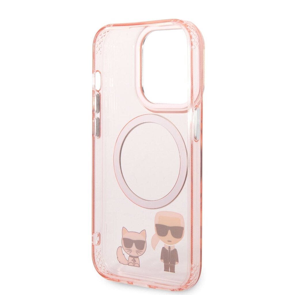 Karl Lagerfeld MagSafe Compatible Case Karl and Choupette for iPhone 14 Pro Pink hind ja info | Telefoni kaaned, ümbrised | kaup24.ee