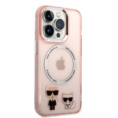 Karl Lagerfeld MagSafe Compatible Case Karl and Choupette for iPhone 14 Pro Pink цена и информация | Чехлы для телефонов | kaup24.ee