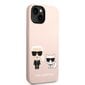 Karl Lagerfeld MagSafe Compatible Case Liquid Silicone Karl and Choupette for iPhone 14 Plus Pink цена и информация | Telefoni kaaned, ümbrised | kaup24.ee