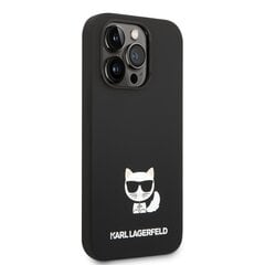 Karl Lagerfeld Liquid Silicone Choupette Case for iPhone 14 Pro Max Black цена и информация | Чехлы для телефонов | kaup24.ee