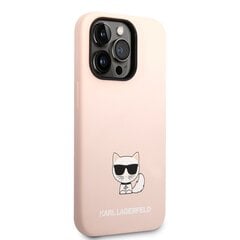 Karl Lagerfeld Liquid Silicone Choupette Case for iPhone 14 Pro Max Pink цена и информация | Чехлы для телефонов | kaup24.ee