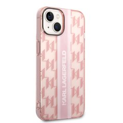 Telefoniümbris Karl Lagerfeld Monogram Vertical Stripe - iPhone 14 Plus, roosa hind ja info | Telefoni kaaned, ümbrised | kaup24.ee