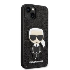 Karl Lagerfeld Glitter Flakes Ikonik Case for iPhone 14 Plus Black hind ja info | Telefoni kaaned, ümbrised | kaup24.ee