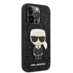 Karl Lagerfeld Glitter Flakes Ikonik Case for iPhone 14 Pro Max Black цена и информация | Чехлы для телефонов | kaup24.ee