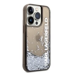 Karl Lagerfeld Translucent Liquid Glitter Case for iPhone 14 Pro Black hind ja info | Telefoni kaaned, ümbrised | kaup24.ee