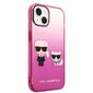 Karl Lagerfeld Gradient Karl and Choupette Case for iPhone 14 Pink цена и информация | Telefoni kaaned, ümbrised | kaup24.ee