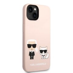 Karl Lagerfeld and Choupette Liquid Silicone Case for iPhone 14 Plus Pink hind ja info | Telefoni kaaned, ümbrised | kaup24.ee